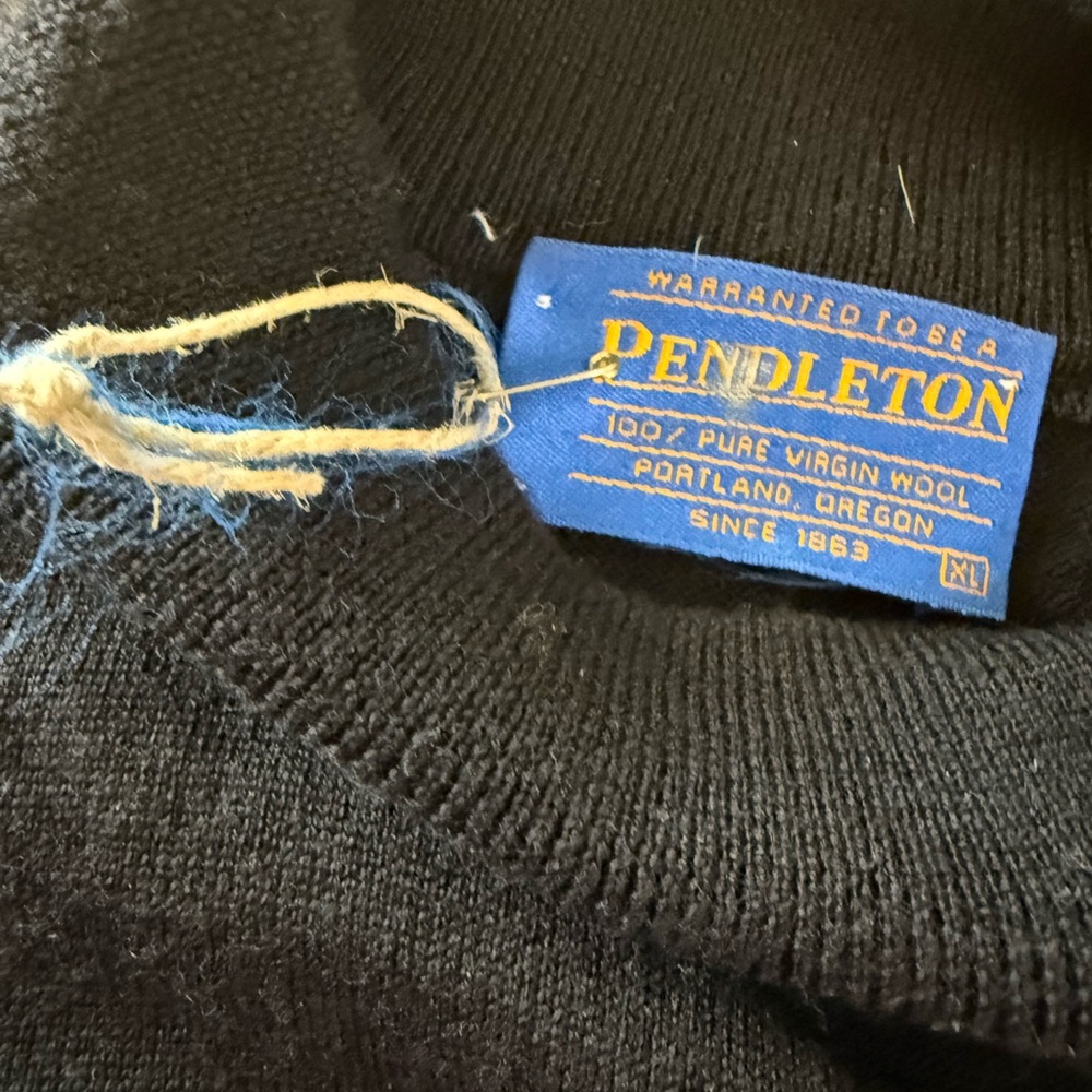Pendleton Black Mock Turtleneck Men's Sweater - Picture 12 of 16